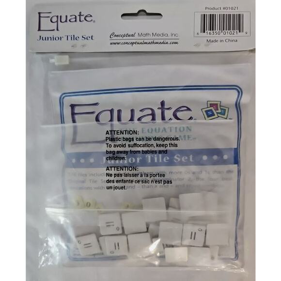 NEW Equate Equation Thinking Game Math Skills Learn Junior Tile Set 176 pieces - Picture 2 of 2